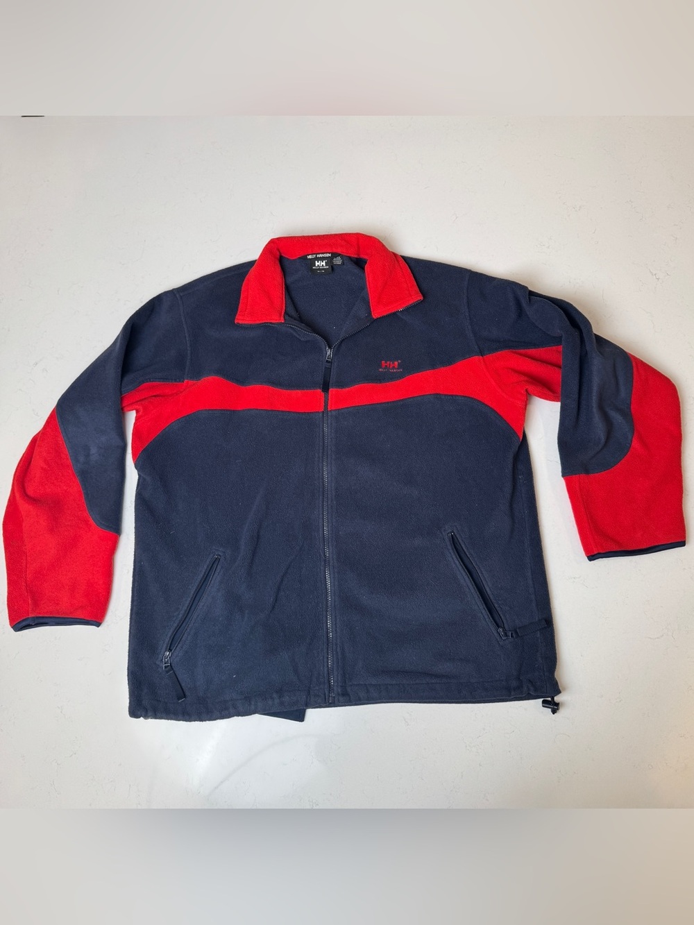 Helly Hansen Navy and Red Full-Zip Fleece Jacket